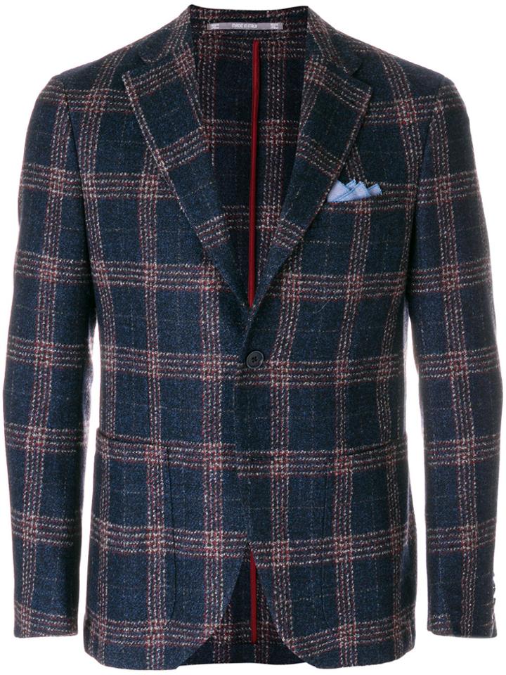 Cantarelli Checked Blazer - Blue