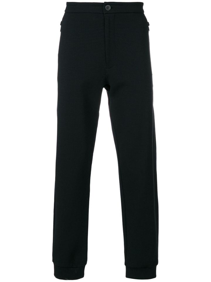 Giorgio Armani Textured Trousers - Blue