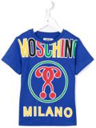 Moschino Kids Logo T-shirt, Boy's, Size: 12 Yrs, Blue