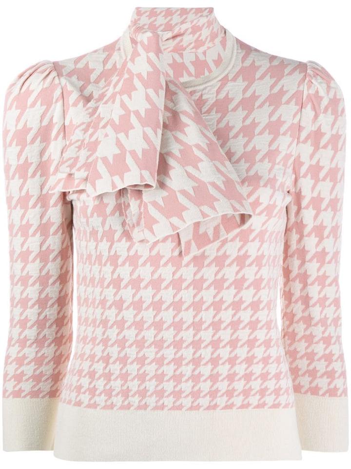 Alexander Mcqueen Dogtooth Jacquard Jumper - Neutrals