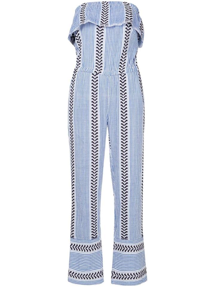 Lemlem Strapless Jumpsuit - Blue