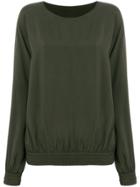 Mm6 Maison Margiela Balloon Sleeve Sweatshirt - Green