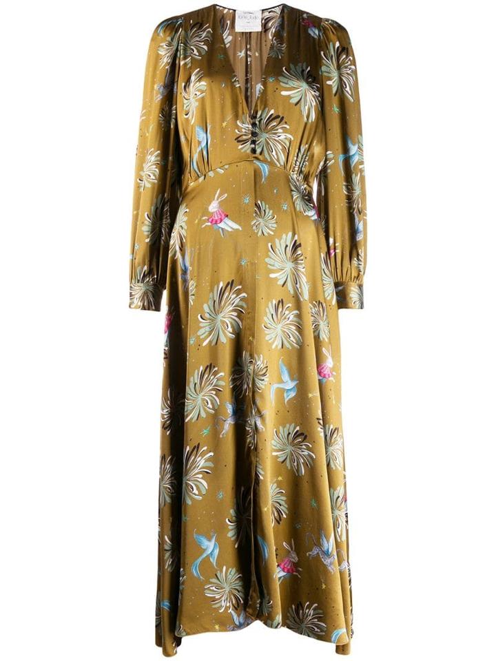 Forte Forte Satin Printed Dress - Green