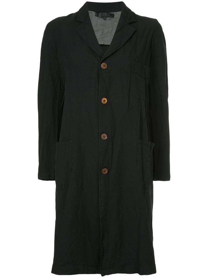 Comme Des Garçons Vintage Pleated Back Coat - Black