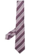 Ermenegildo Zegna Xxx Stripe Woven Tie - Purple