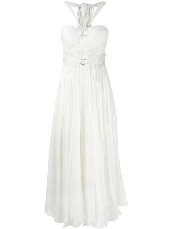 Maria Lucia Hohan - Draped Dress - Women - Silk/nylon/spandex/elastane - 38, White, Silk/nylon/spandex/elastane