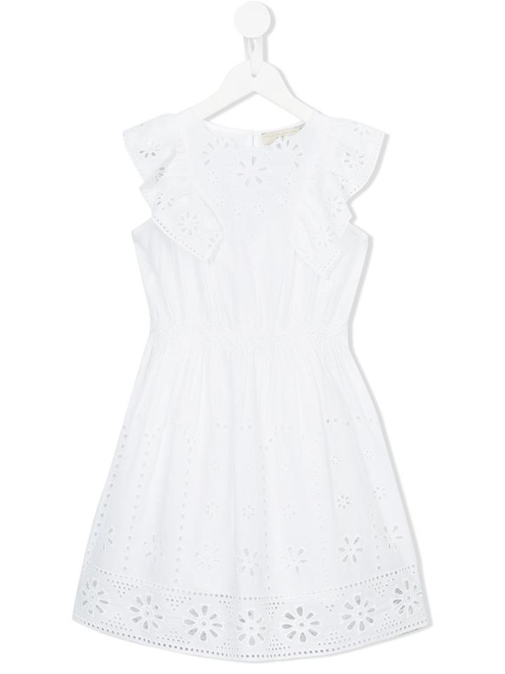 Stella Mccartney Kids Embroidered Dress, Girl's, Size: 10 Yrs, White