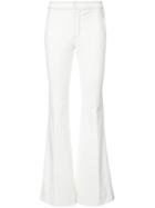 Derek Lam 10 Crosby Flare Trouser With Topstitch Detail - White