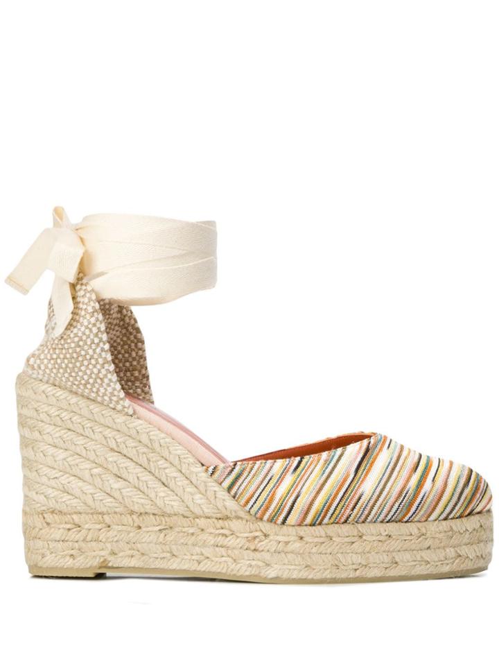 Castañer X Missoni Carina Wedge Sandals - Neutrals