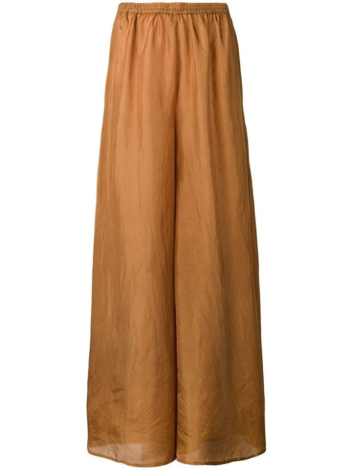 Mes Demoiselles Elasticated Palazzo Trousers - Brown