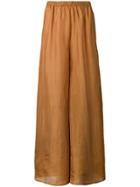 Mes Demoiselles Elasticated Palazzo Trousers - Brown