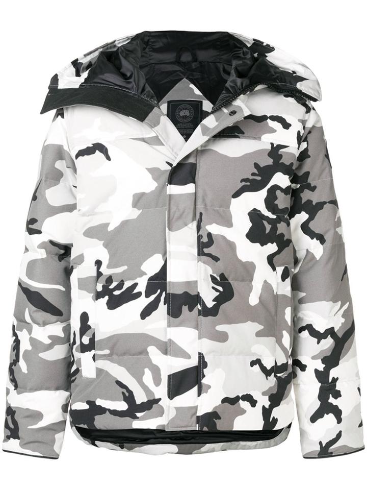 Canada Goose Camouflage Padded Hooded Jacket - Grey