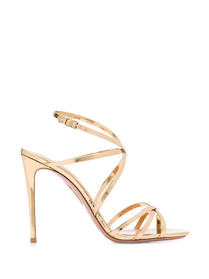 Aquazzura Gin 105 Sandals - Gold