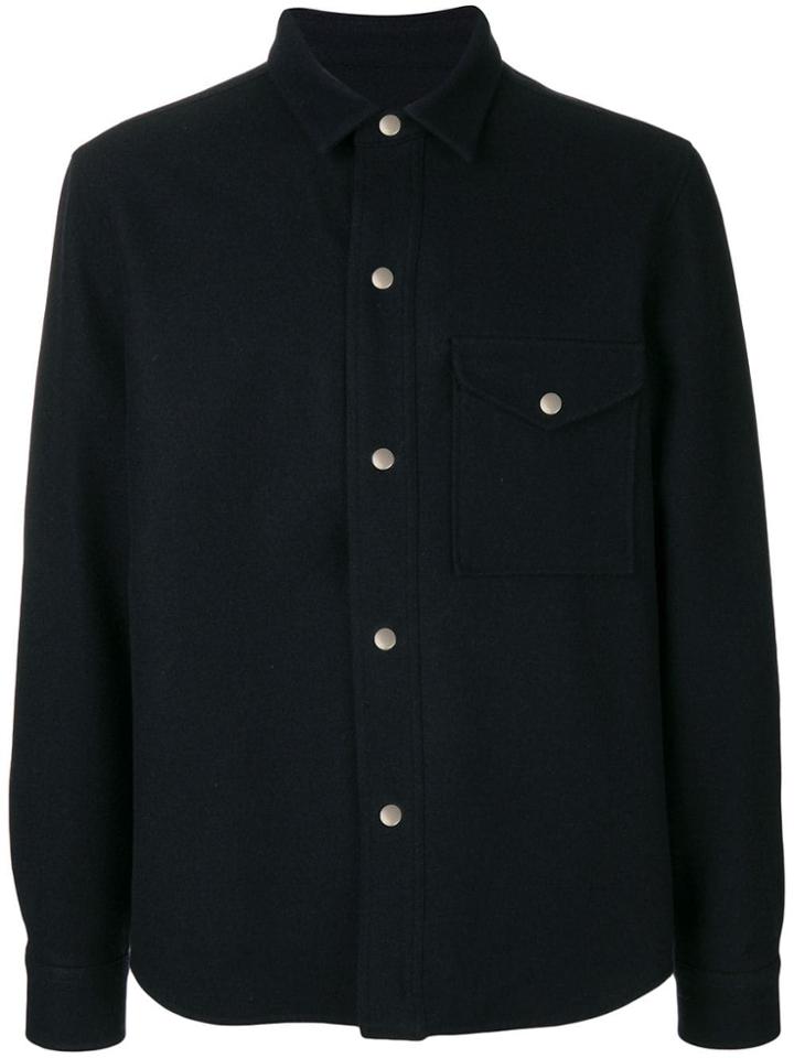 Ami Alexandre Mattiussi Snap-buttoned Overshirt - Blue