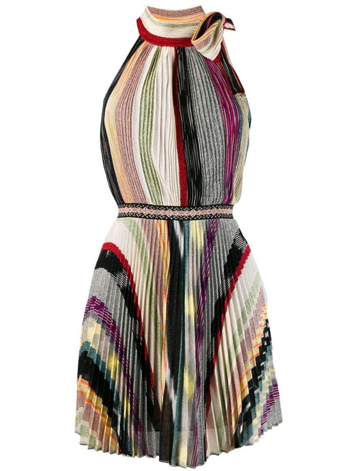 Missoni Pleated Halterneck Dress - Neutrals