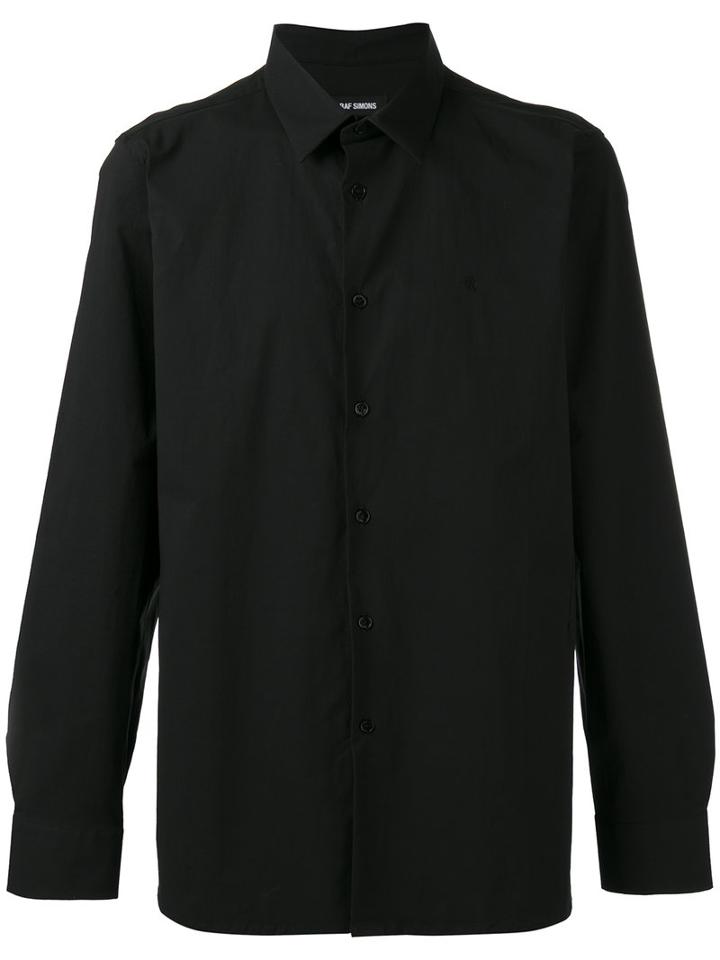 Raf Simons Classic 'r' Shirt, Men's, Size: 52, Black, Cotton/polyurethane