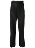 Ronald Van Der Kemp Colour Block High Waist Trousers - Black