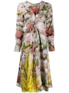 L'autre Chose Print Midi Dress - Pink