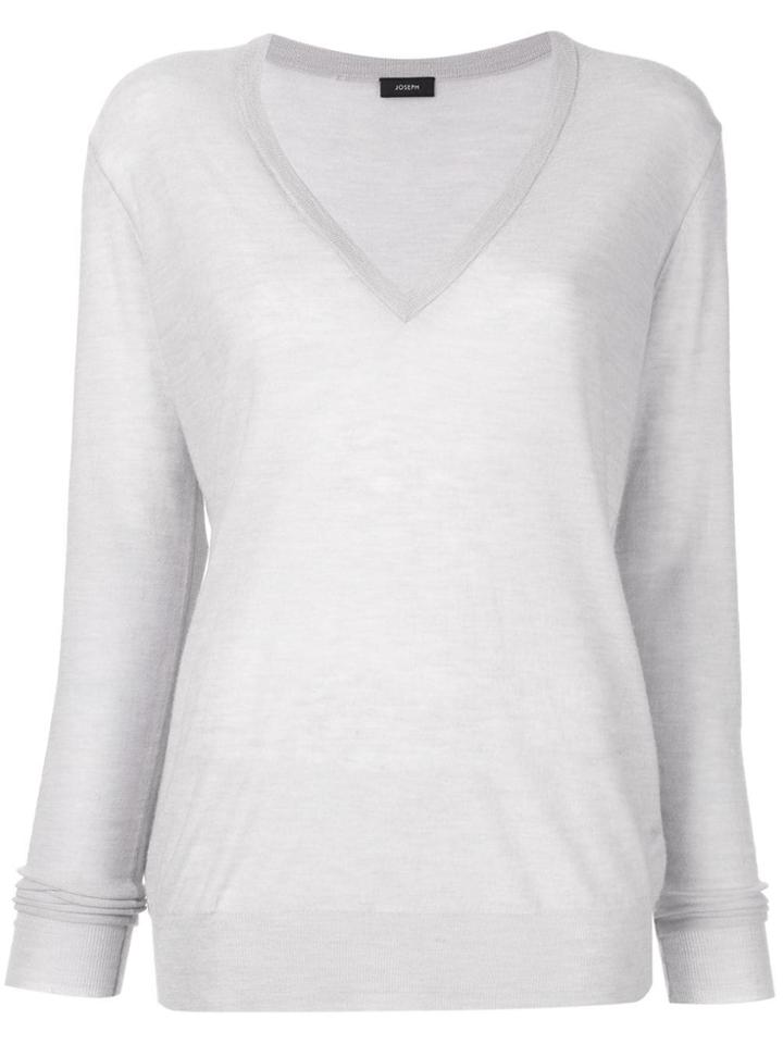 Joseph Knit Semi-sheer Sweater - Silver