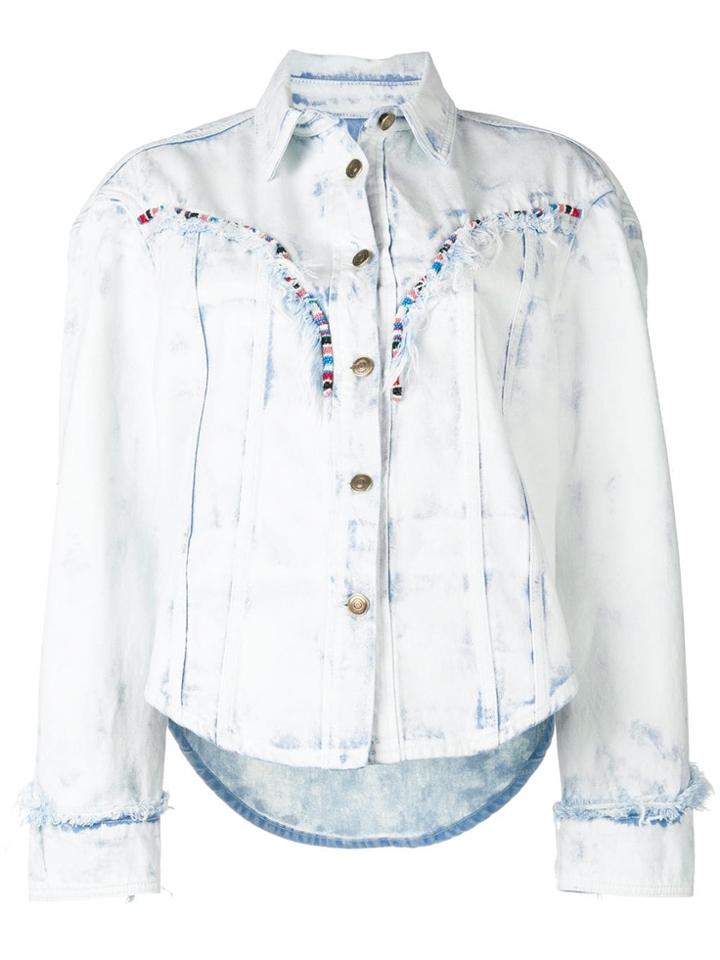 Alanui Tubular Beads Denim Jacket - Blue