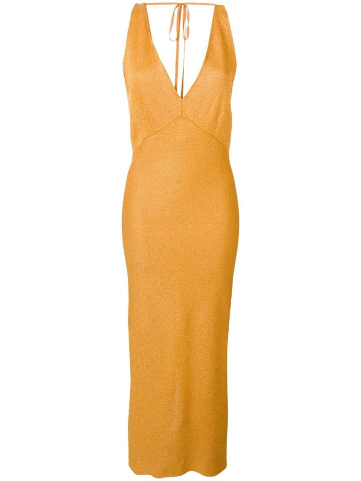 Circus Hotel Glitter Detail Long Dress - Orange
