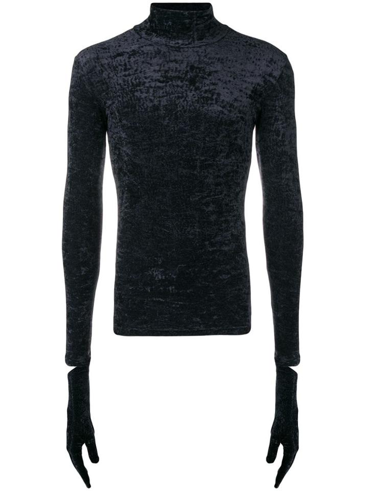 Balenciaga Glove Appliqué Sweater - Black