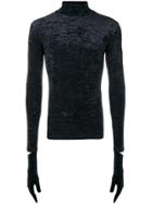 Balenciaga Glove Appliqué Sweater - Black