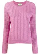 Gucci Cable Knit Sweater - Pink
