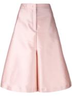No21 - Wide Leg Short Pants - Women - Silk/polyester - 42, Pink/purple, Silk/polyester