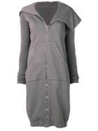 Rick Owens Drkshdw Long Zip Front Hoodie - Grey
