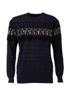 Sacai Striped Tassel Jumper - Blue