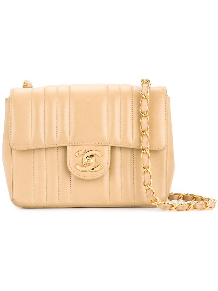 Chanel Vintage Cc Mini Shoulder Bag - Nude & Neutrals