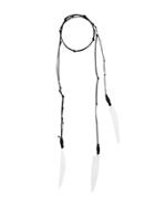 Ann Demeulemeester Blanche Hanging Feather Necklace - Black