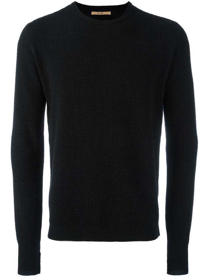 Nuur Crew Neck Jumper, Men's, Size: 50, Black, Merino