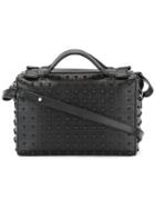 Tod's Removable Strap Tote, Women's, Black, Rubber/leather