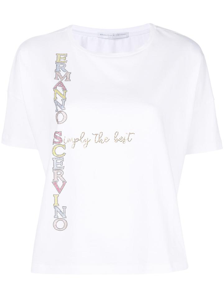 Ermanno Scervino Logo Printed T-shirt - White