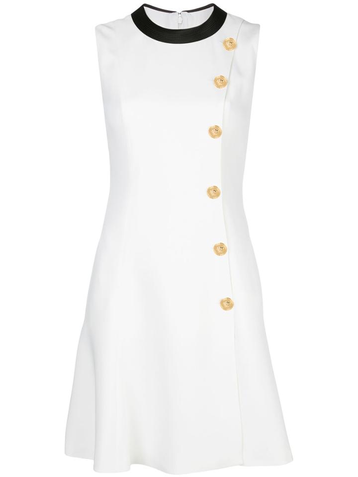 Versace Medusa Button Mini Dress - White