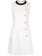 Versace Medusa Button Mini Dress - White
