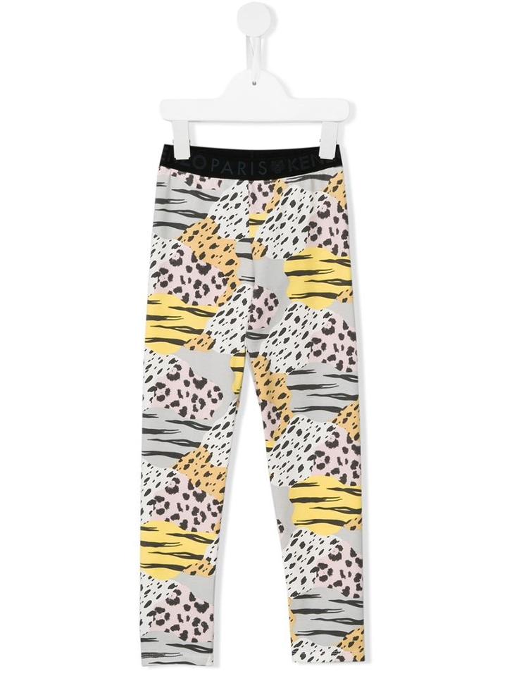 Kenzo Kids Printed Leggings, Girl's, Size: 8 Yrs, Pink/purple