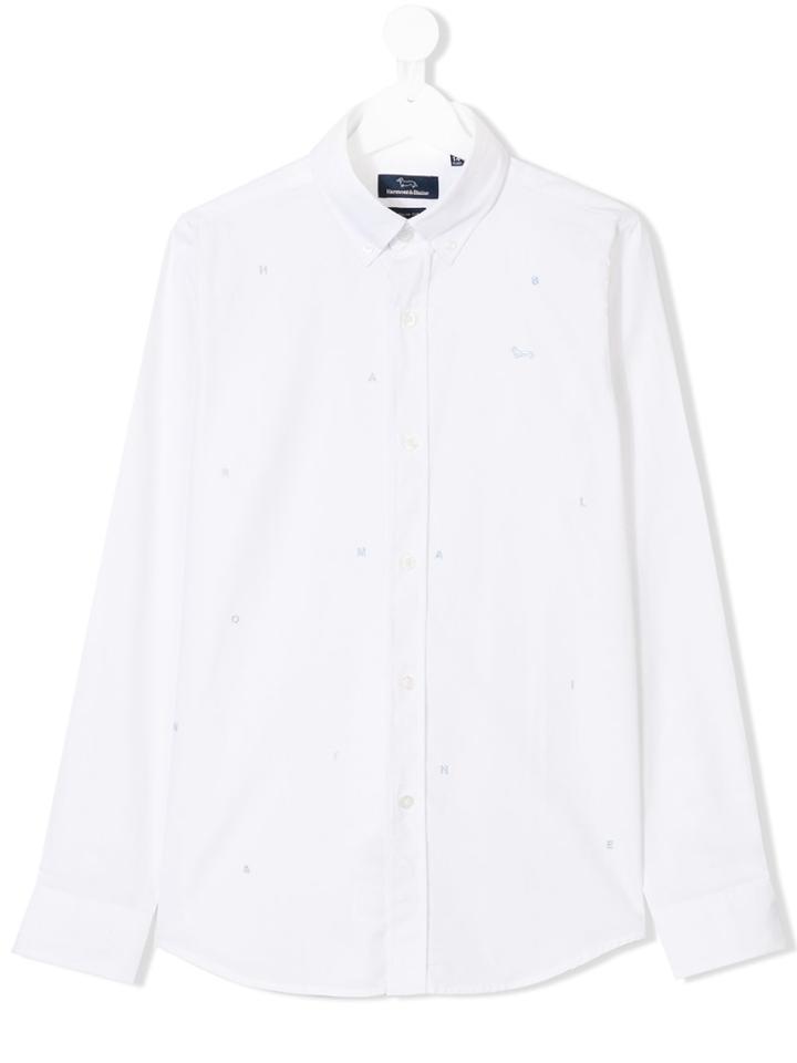 Harmont & Blaine Junior Teen Embroidered Long-sleeve Shirt - White