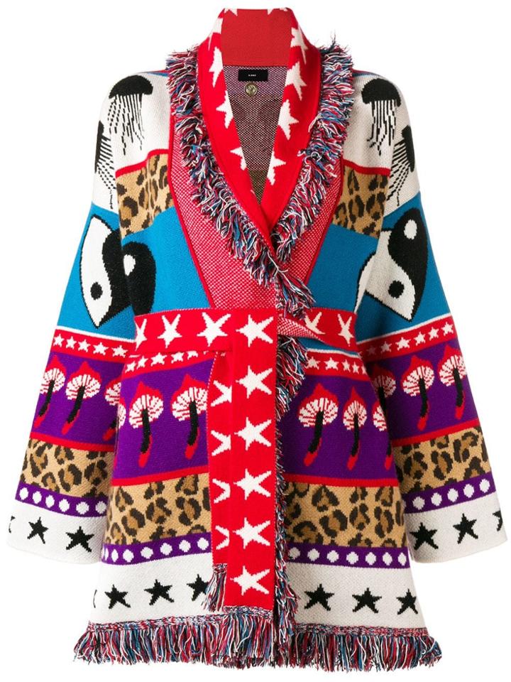 Alanui Multiple Prints Cardigan - Black