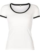 R13 Scoop Neck T-shirt, Women's, Size: L, White, Cotton