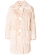 Miu Miu Fur Coat - Nude & Neutrals