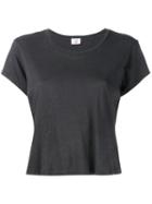 Re/done - Cropped Boxy Hanes 'perfect' T-shirt - Women - Cotton - L, Grey, Cotton