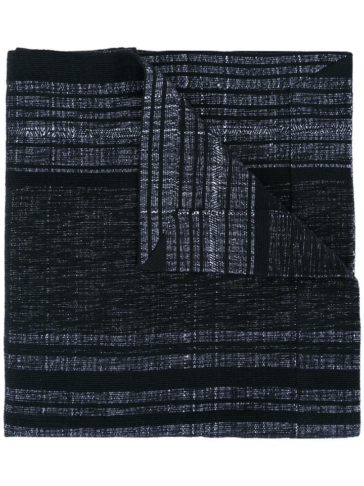 A New Cross Artisanal Shawl With Magnet Fastening, Men's, Black, Cotton/viscose
