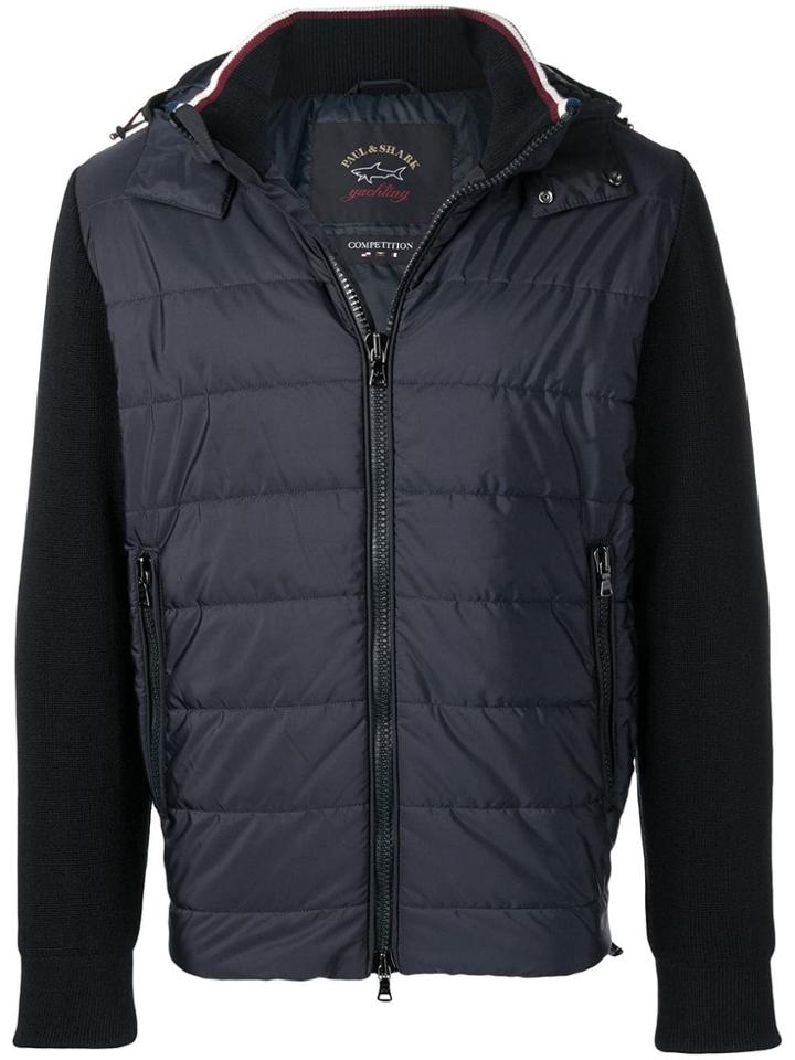 Paul & Shark Panelled Hooded Jacket - Blue