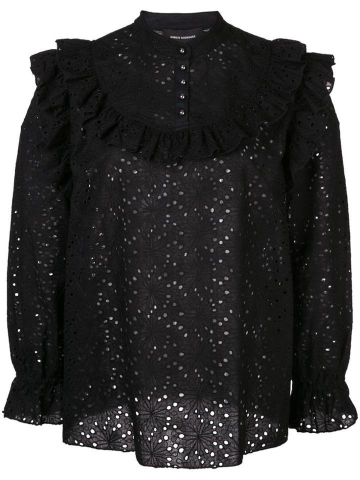 Robert Rodriguez Studio Scarlett Embroidered Blouse - Black