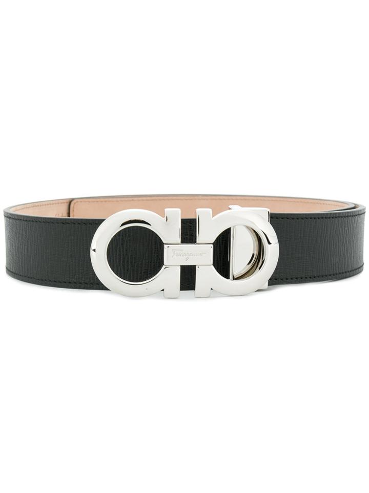 Salvatore Ferragamo Double Gancio Belt - Black