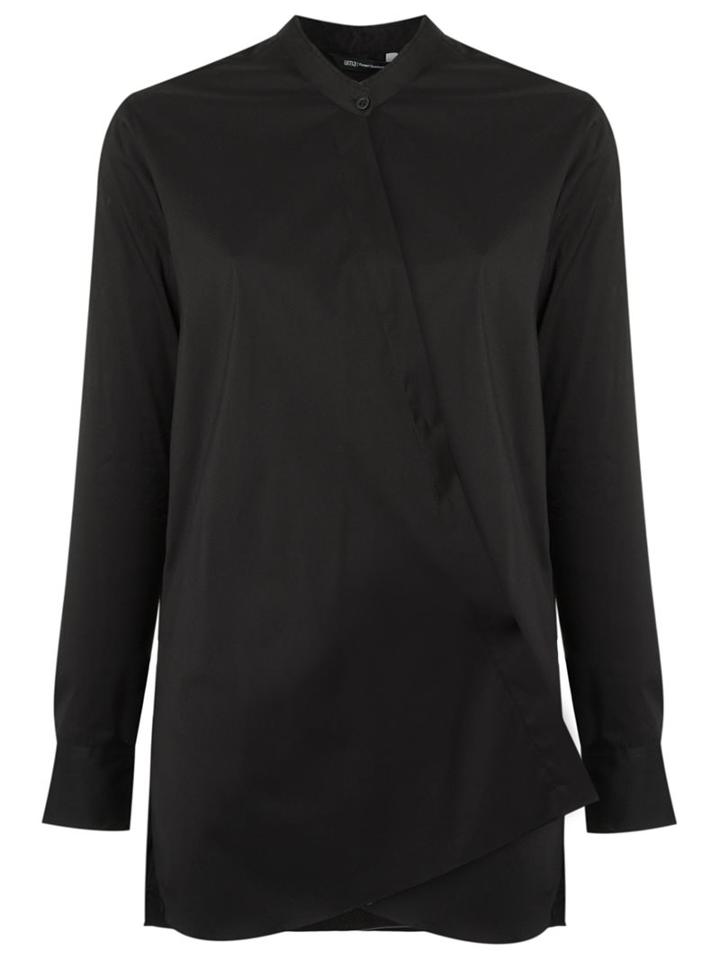 Uma Raquel Davidowicz - Asymmetric Shirt - Women - Cotton/polyamide/spandex/elastane - 46, Black, Cotton/polyamide/spandex/elastane