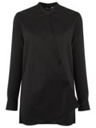 Uma Raquel Davidowicz - Asymmetric Shirt - Women - Cotton/polyamide/spandex/elastane - 46, Black, Cotton/polyamide/spandex/elastane